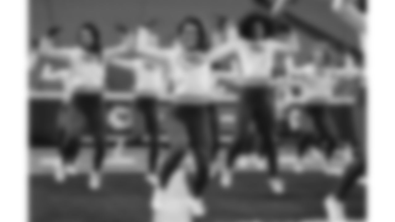 Kansas City Chiefs Cheerleaders during field rehearsal prior to the NFL Week 14 matchup against the Los Angeles Chargers on Sunday, December 11, 2024 in Kansas City, MO.