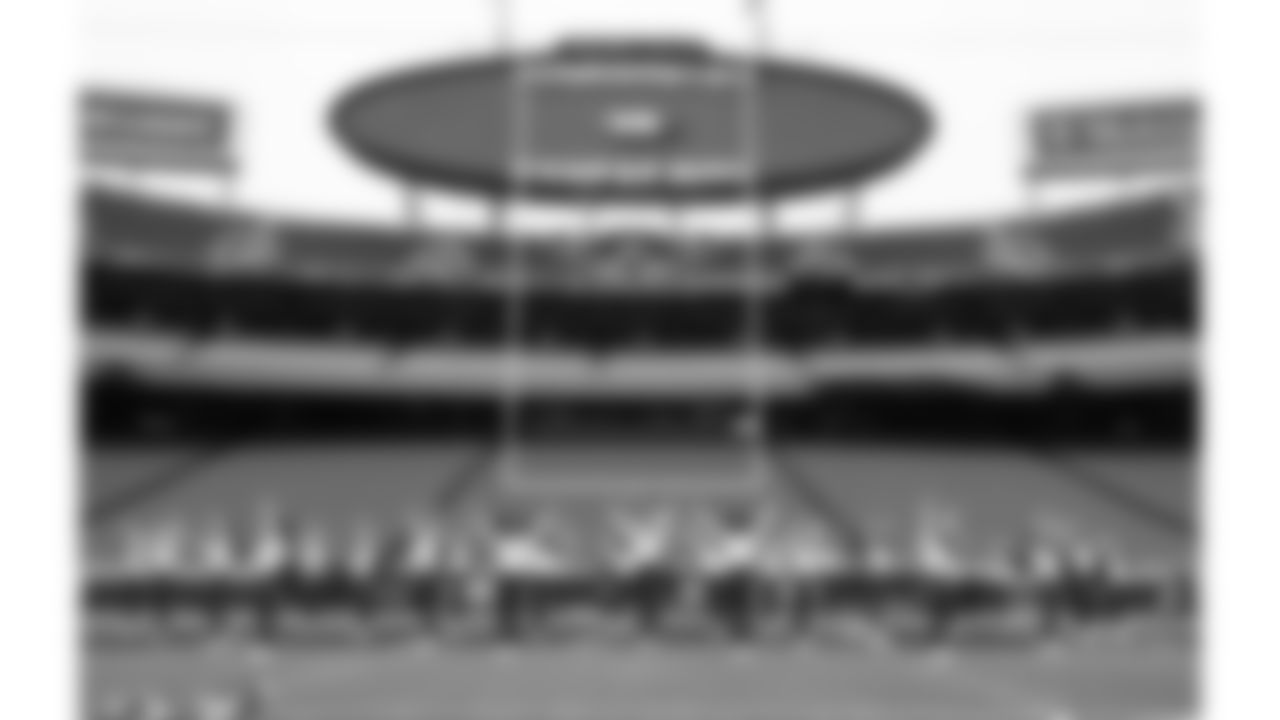 Kansas City Chiefs Cheerleaders before a week 8 NFL football game against the Washington Commanders, Monday, October 27, 2025, in Kansas City, MO.