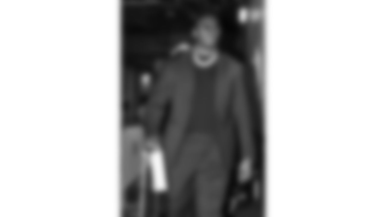 Kansas City Chiefs offensive tackle Chukwuebuka Godrick (72) arrives at Nissan Stadium prior to a week 16 NFL Football game against the Tennessee Titans on Sunday, December 21, 2025 in Nashville, Tennessee.