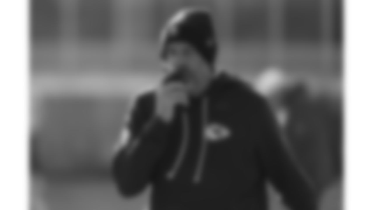 Kansas City Chiefs Offensive Coordinator Matt Nagy during a week 17 practice on Tuesday, December 23, 2025 in Kansas City, MO.