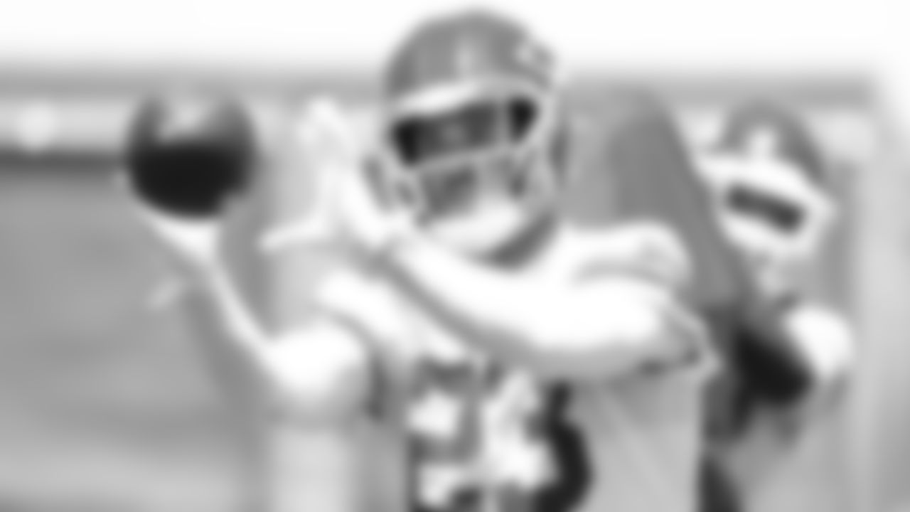 Kansas City Chiefs middle linebacker Drue Tranquill (23) at practice during Phase 3 of OTAs on Tuesday, May 28, 2024 in Kansas City, MO.