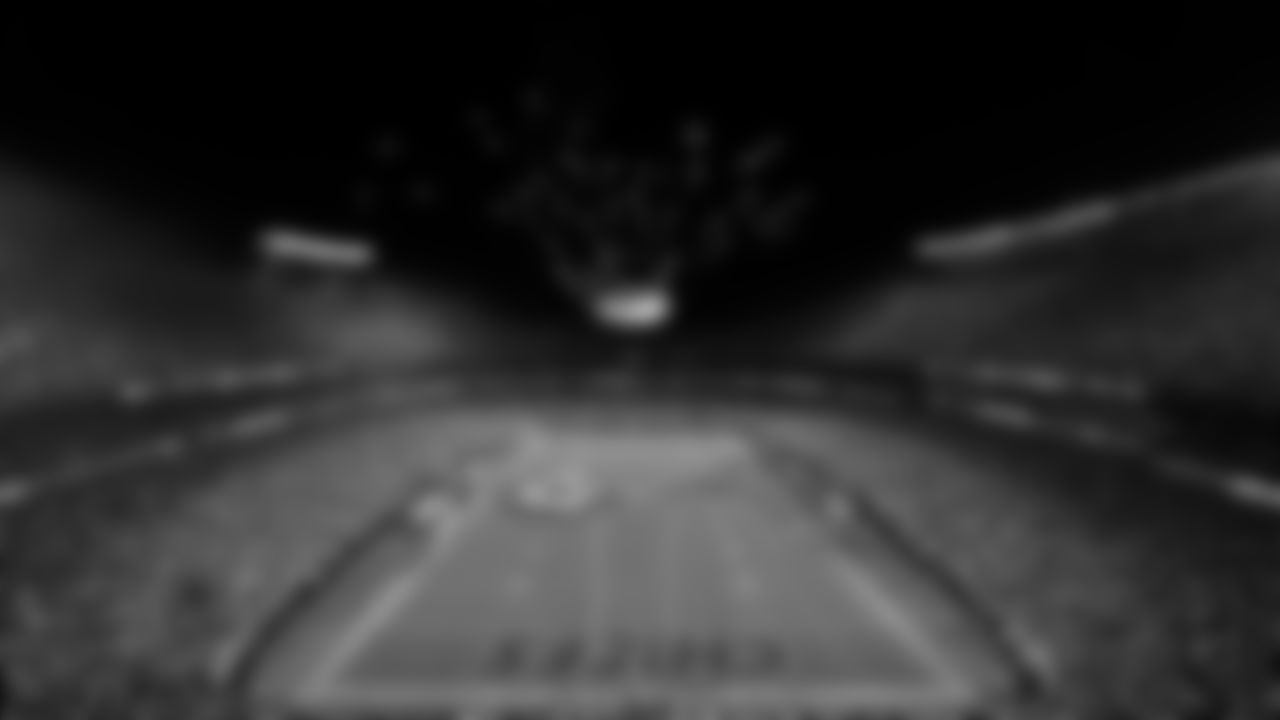 Fireworks at GEHA Field at Arrowhead Stadium prior to a week 6 NFL Football game against the Detroit Lions on Sunday, October 12, 2025 in Kansas City, MO.