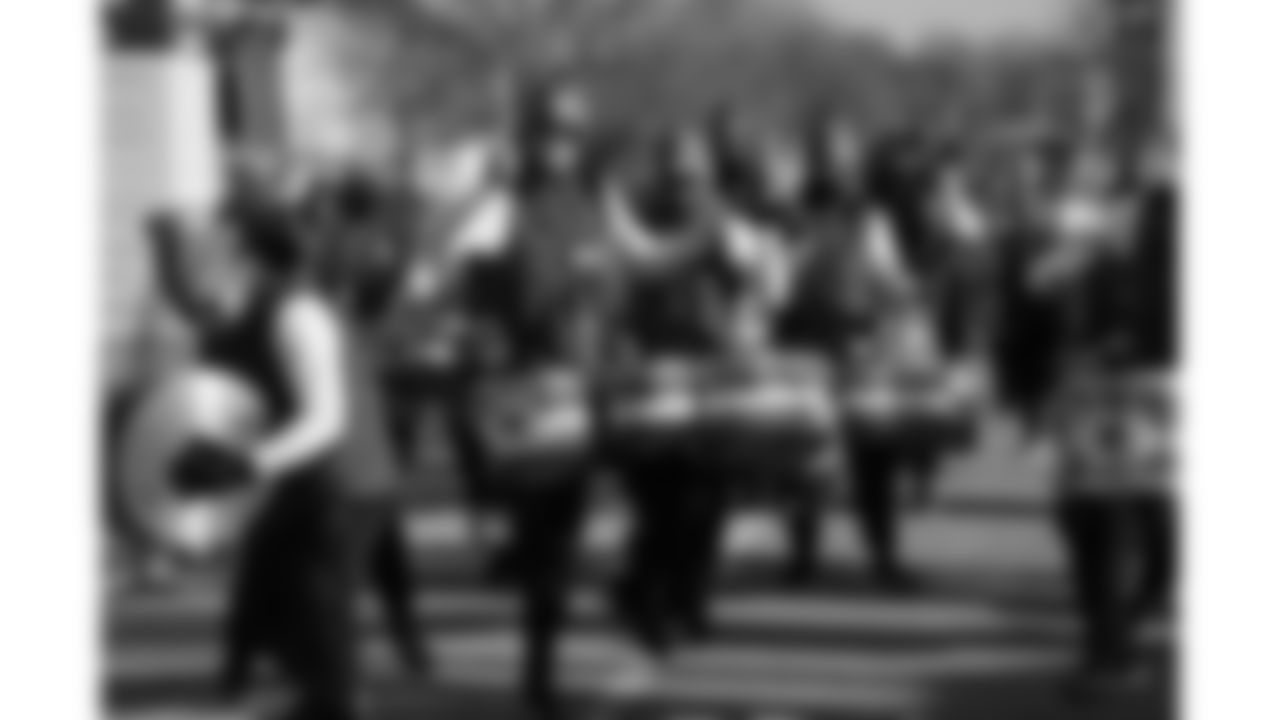 Chiefs Rumble performs prior to a week 15 NFL Football game against the Los Angeles Chargers on Sunday, December 14, 2025 in Kansas City, MO.