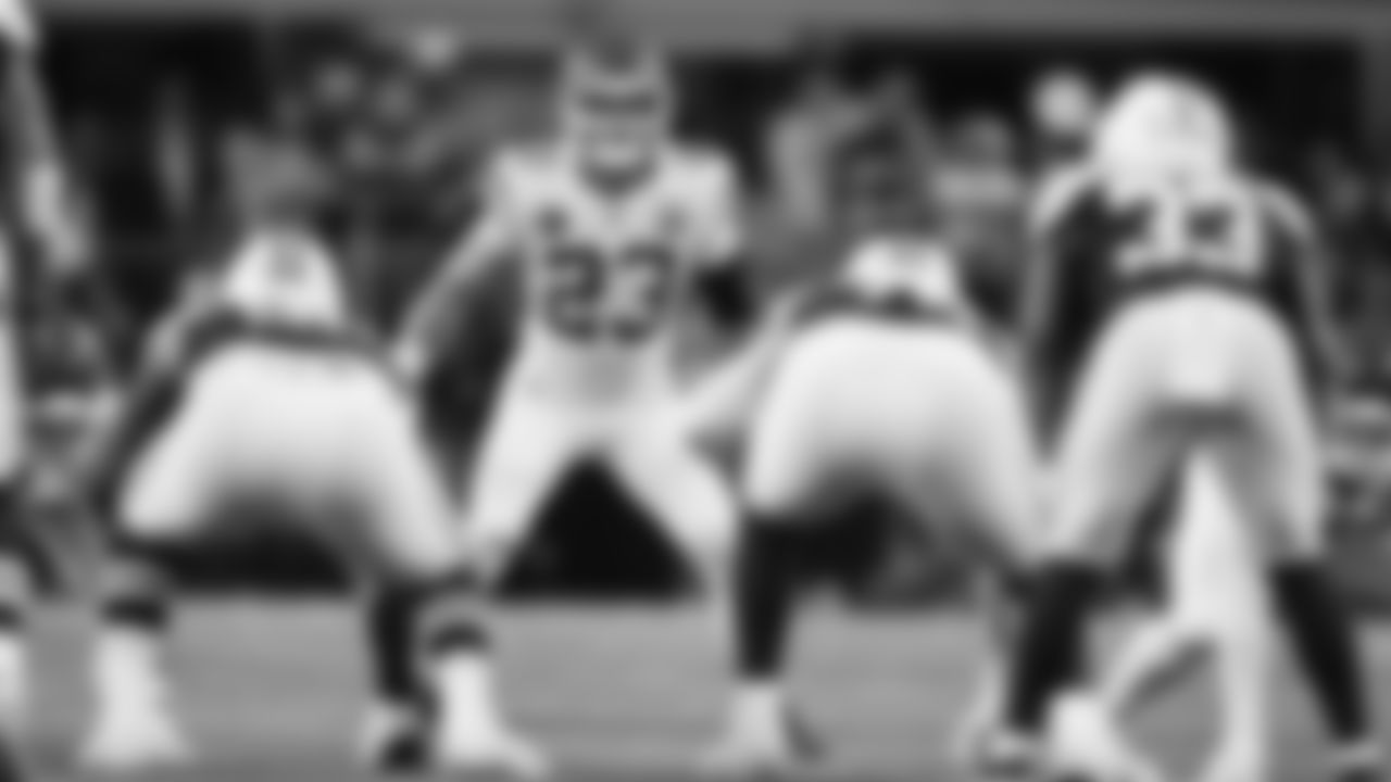 Kansas City Chiefs middle linebacker Drue Tranquill (23) lines up during a week 13 NFL football game against the Dallas Cowboys on Thursday, November 27, 2025 in Arlington, TX.