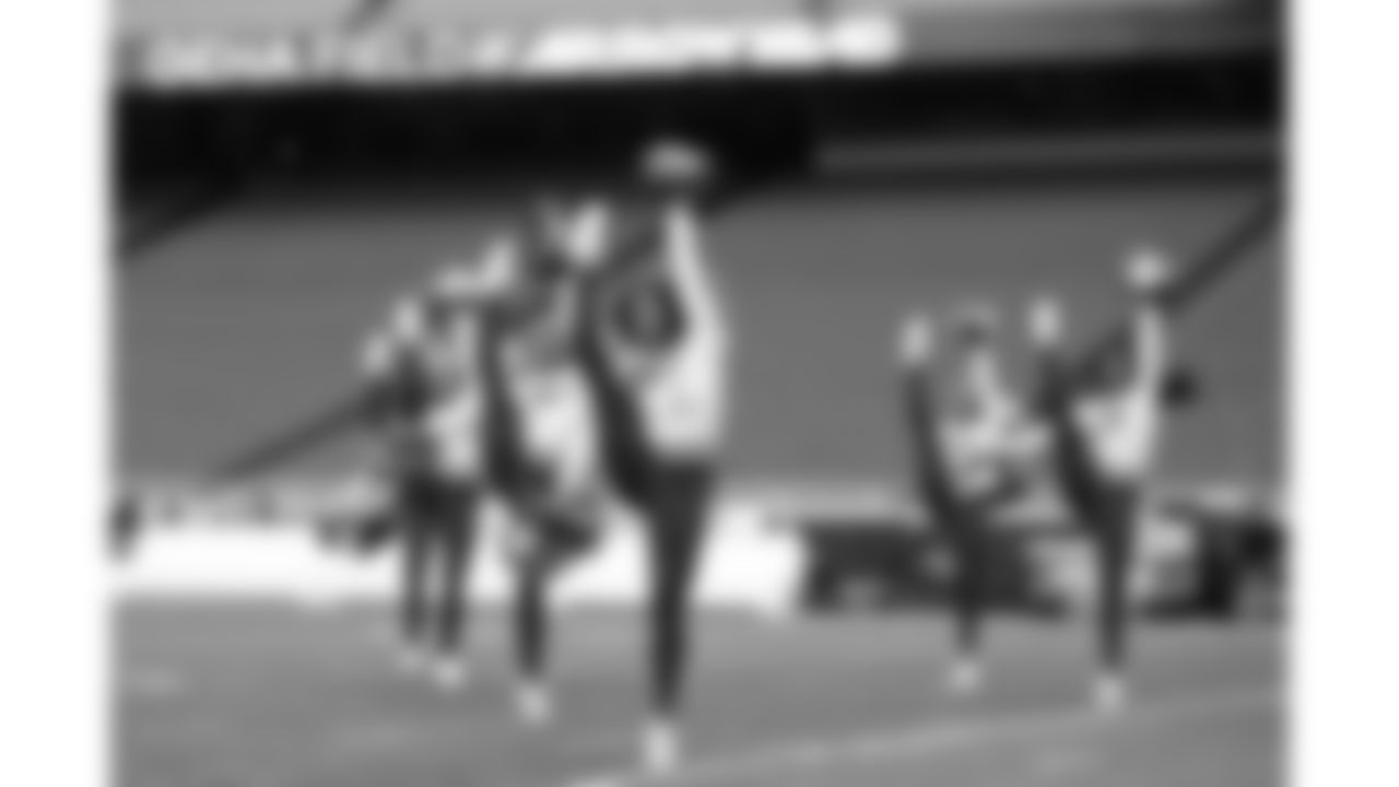 Kansas City Chiefs Cheerleaders before a week 8 NFL football game against the Washington Commanders, Monday, October 27, 2025, in Kansas City, MO.