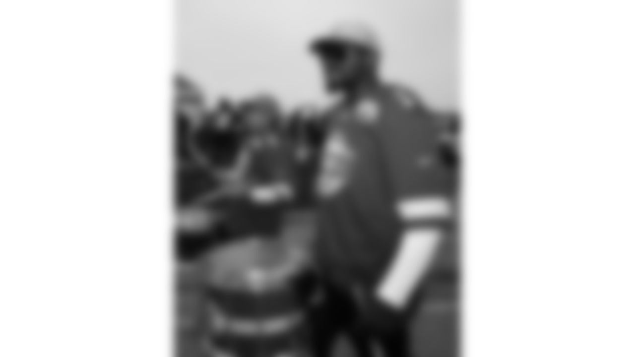 Rumble before a week 8 NFL football game against the Washington Commanders, Monday, October 27, 2025, in Kansas City, MO.