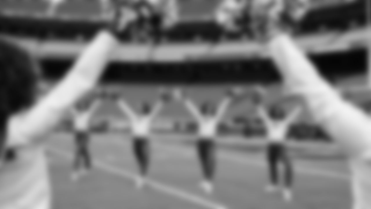 Kansas City Chiefs Cheerleaders during field rehearsal prior to the NFL Week 14 matchup against the Los Angeles Chargers on Sunday, December 11, 2024 in Kansas City, MO.