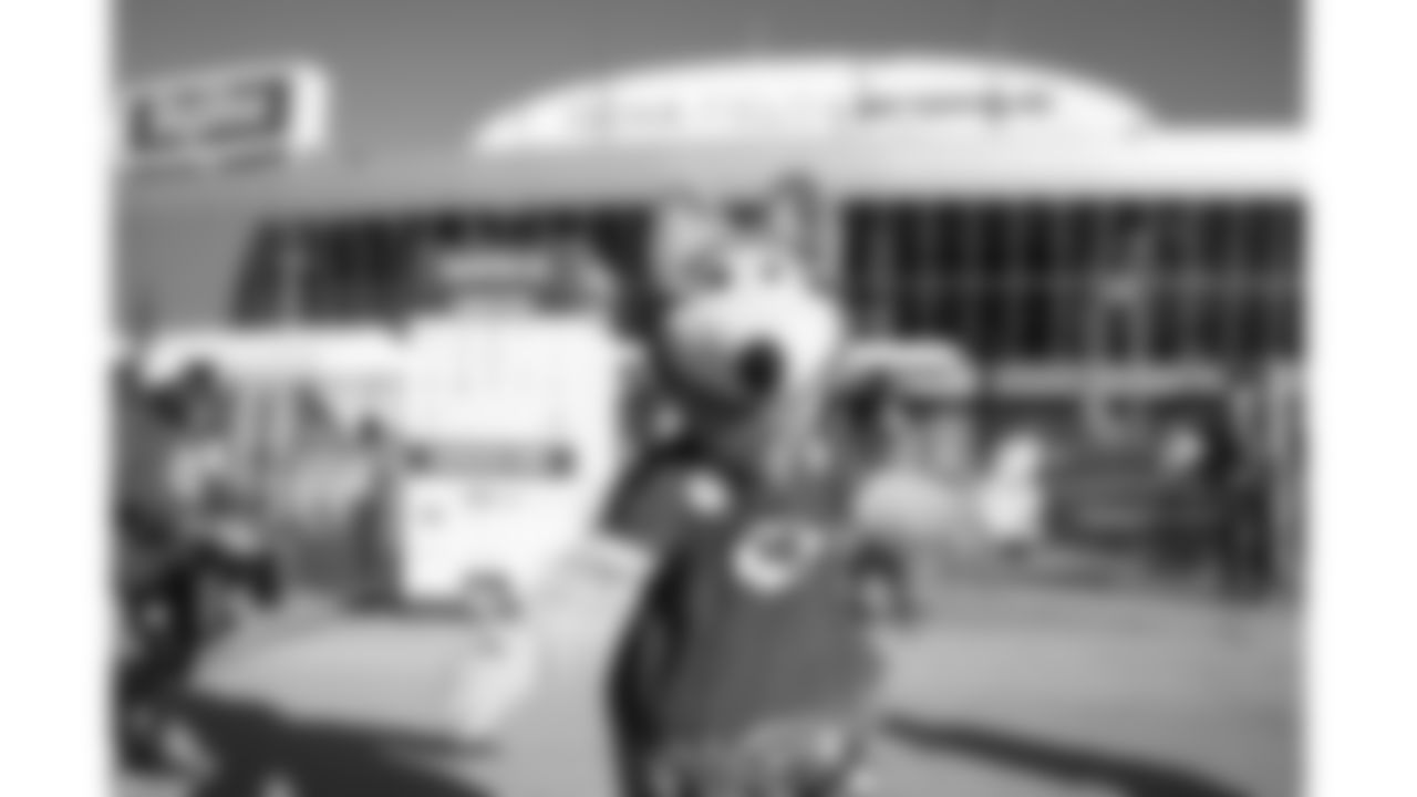 KC Wolf prior to a preseason week 3 NFL football game against the Chicago Bears, August 22, 2025 in Kansas City, MO.