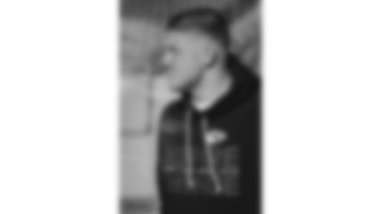 Kansas City Chiefs defensive end George Karlaftis (56) enters the field prior to a week 16 NFL Football game against the Tennessee Titans on Sunday, December 21, 2025 in Nashville, Tennessee.