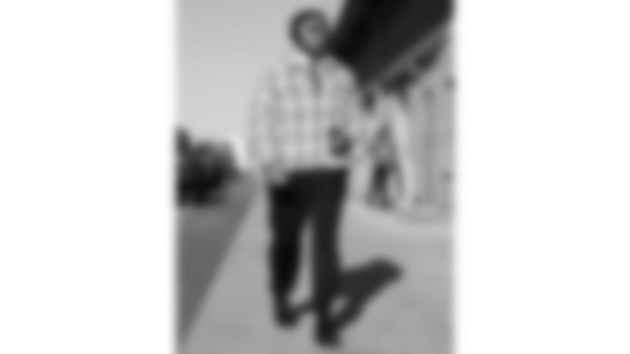 Kansas City Chiefs tackle Kingsley Suamataia (76) arrives prior to an NFL week 15 matchup against the Los Angeles Chargers, Sunday December 14, 2025.