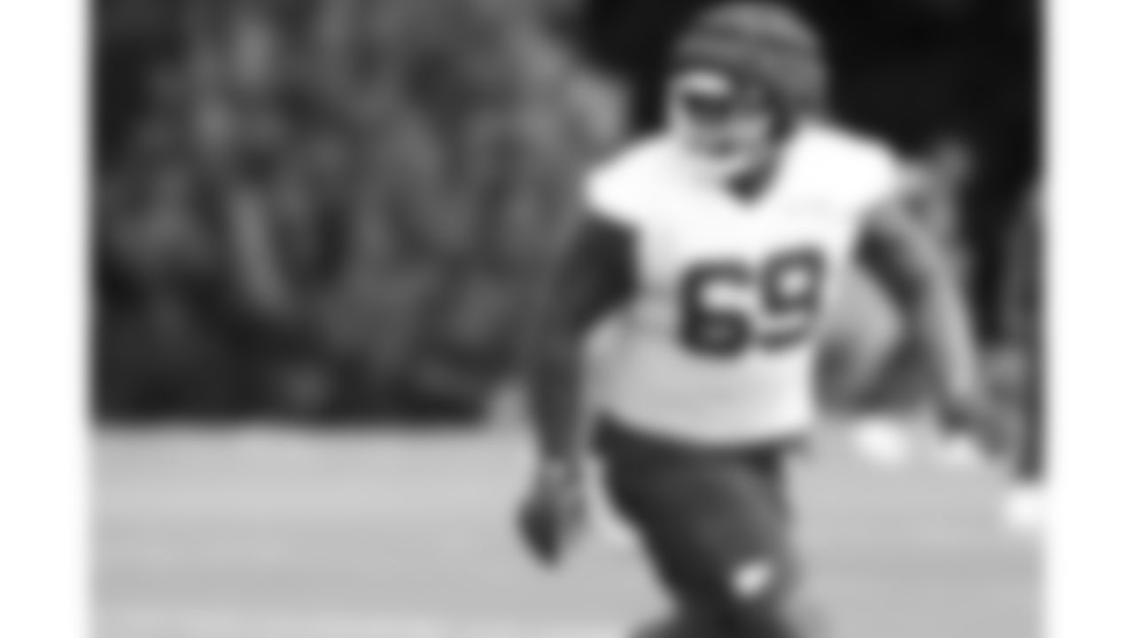 Kansas City Chiefs nose tackle Mike Pennel (69) on the field during training camp on day 1 of practice, Tuesday July 22, 2025