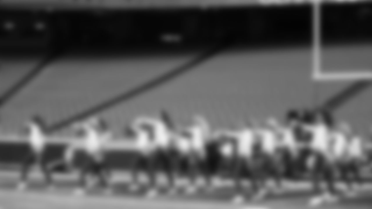 Kansas City Chiefs Cheerleaders before a week 8 NFL football game against the Washington Commanders, Monday, October 27, 2025, in Kansas City, MO.