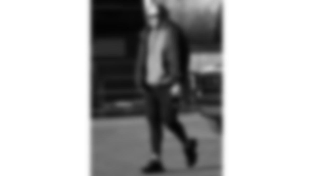 Kansas City Chiefs tackle Ethan Driskell (75) arrives prior to an NFL week 15 matchup against the Los Angeles Chargers, Sunday December 14, 2025.