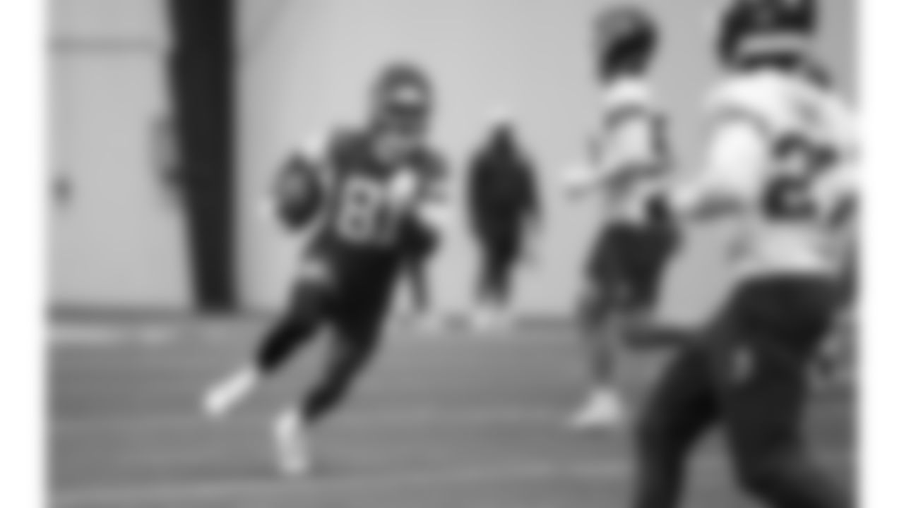 Kansas City Chiefs wide receiver Nikko Remigio (81) during a week 16 practice on Thursday, December 18, 2025 in Kansas City, MO.