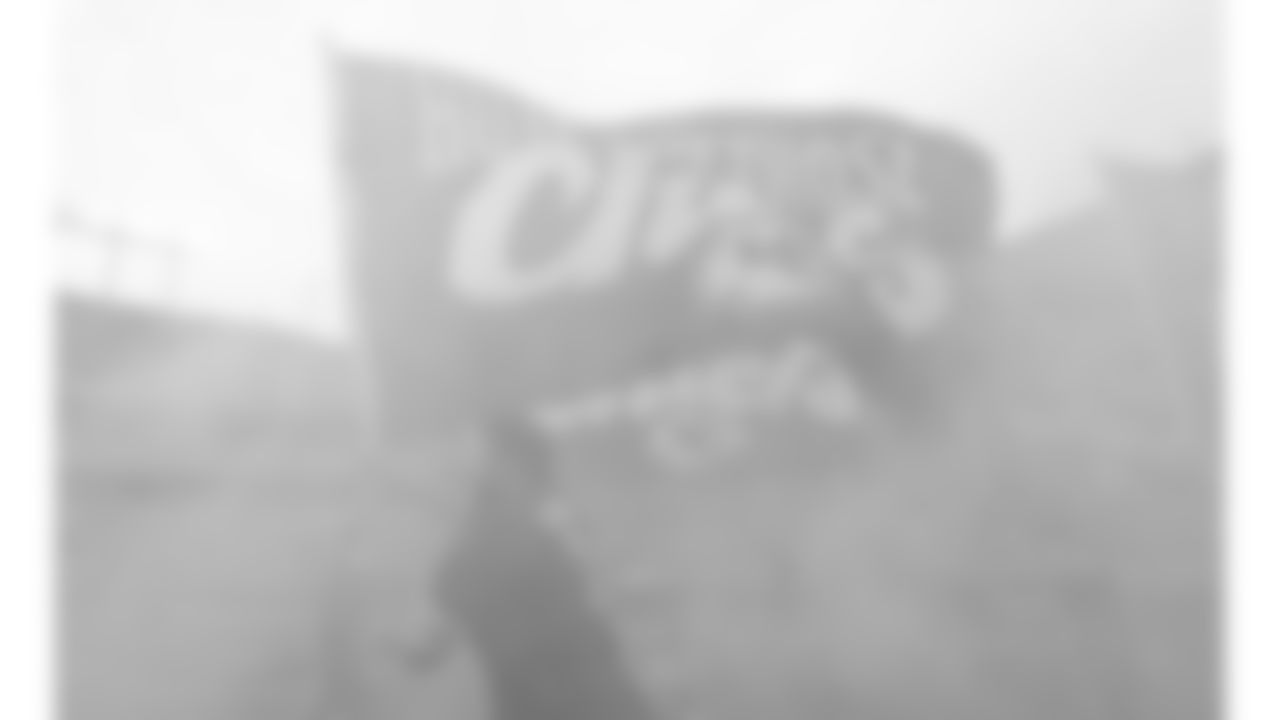 A Kansas City Chiefs Flag Runner before a week 2 NFL matchup against the Philadelphia Eagles on Sunday, September 15, 2025 in Kansas City, MO.