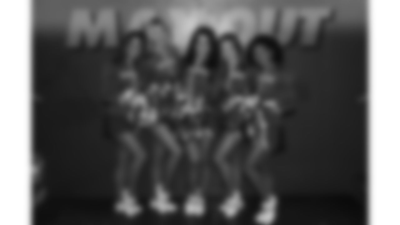 The Kansas City Chiefs Cheerleaders and Entertainment teams prior to a week 17 NFL Football game against the Denver Broncos on December 25, 2025 in Kansas City, MO.