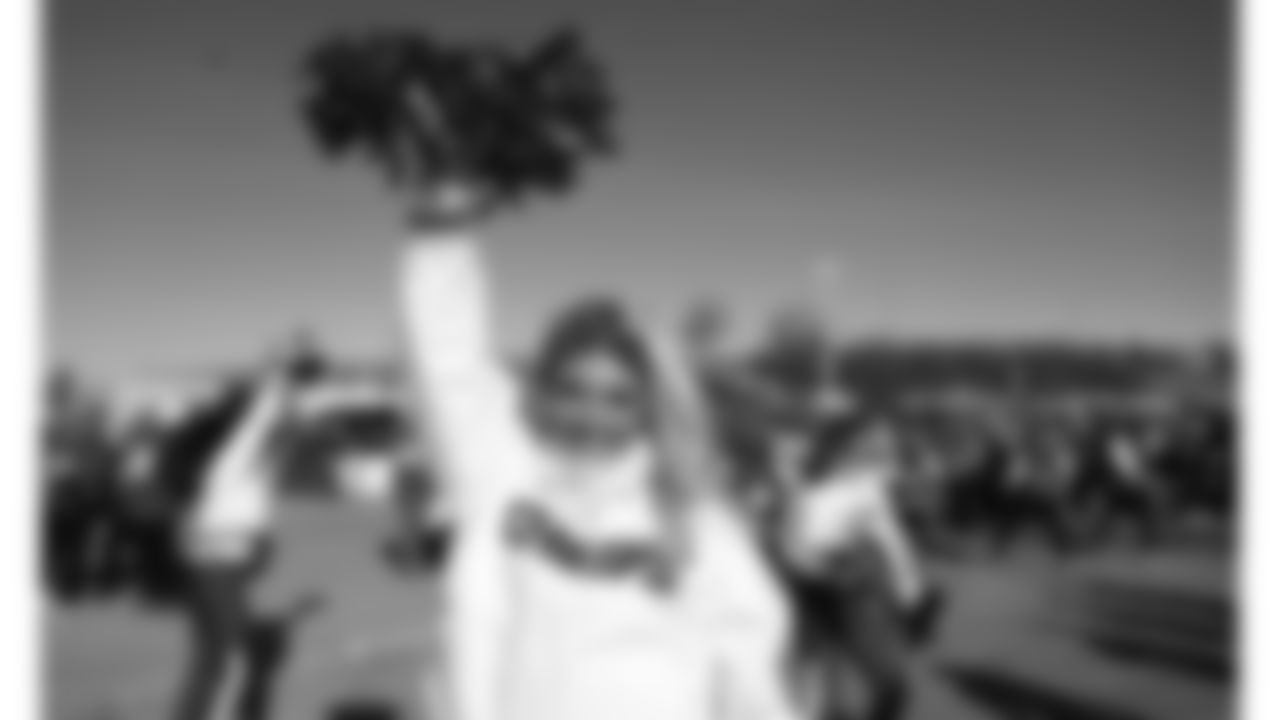 Kansas City Chiefs Cheerleaders prior to a week 15 NFL Football game against the Los Angeles Chargers on Sunday, December 14, 2025 in Kansas City, MO.