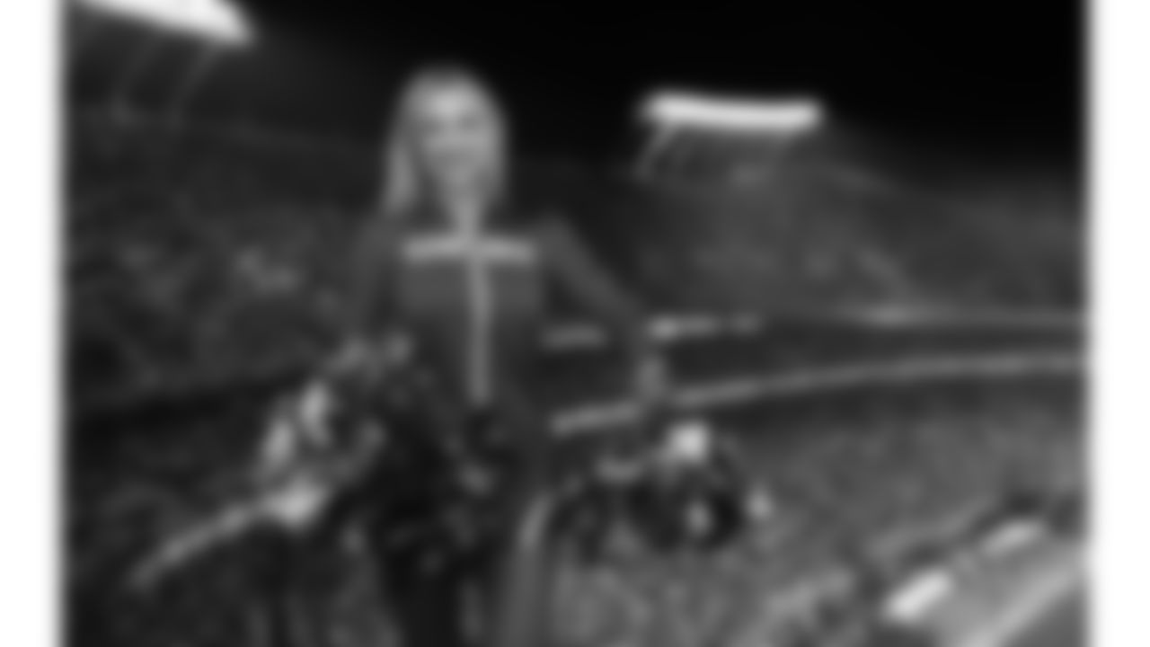 The Kansas City Chiefs Cheerleaders and Entertainment teams prior to a week 17 NFL Football game against the Denver Broncos on December 25, 2025 in Kansas City, MO.