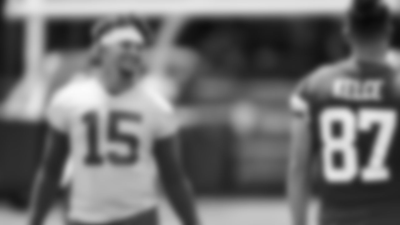Kansas City Chiefs quarterback Patrick Mahomes (15) at practice during day 1 of minicamp on Tuesday, June 11, 2024 in Kansas City, MO.