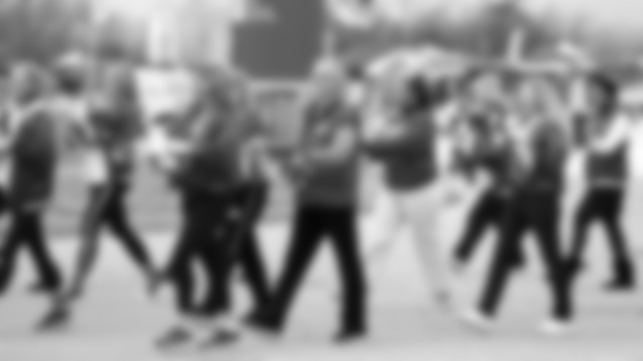 Kansas City Chiefs Alumni Cheerleaders in the pregame parade prior to a week 12 NFL Football game against the Indianapolis Colts on Sunday, November 23, 2025 in Kansas City, MO.