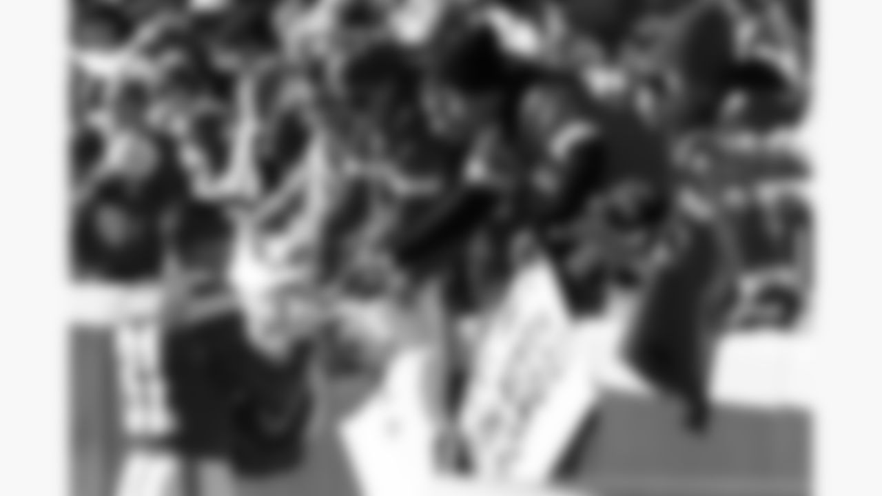 Kansas City Chiefs wide receiver Nikko Remigio (81) signs autographs for fans in the stands prior to a week 12 NFL football game against the Indianapolis Colts, Sunday, November 23, 2025 in Kansas City, MO.