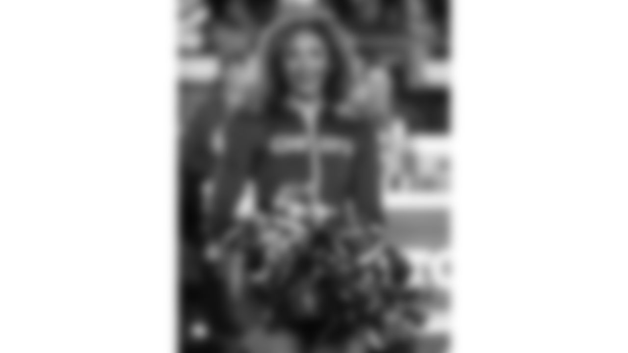 The Kansas City Chiefs Cheerleaders and Entertainment teams prior to a week 17 NFL Football game against the Denver Broncos on December 25, 2025 in Kansas City, MO.