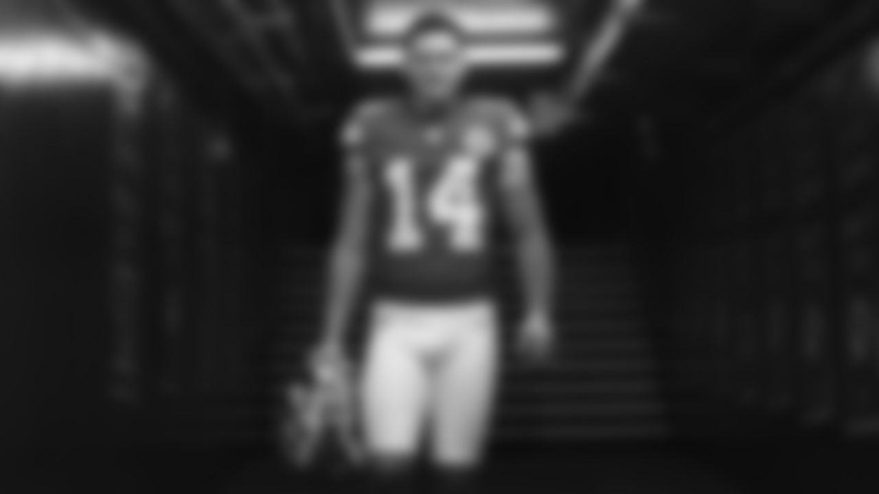 Kansas City Chiefs punter Matt Araiza (14) in the tunnel prior to a week 8 NFL Football game against the Washington Commanders on Monday, October 27, 2025 in Kansas City, MO.