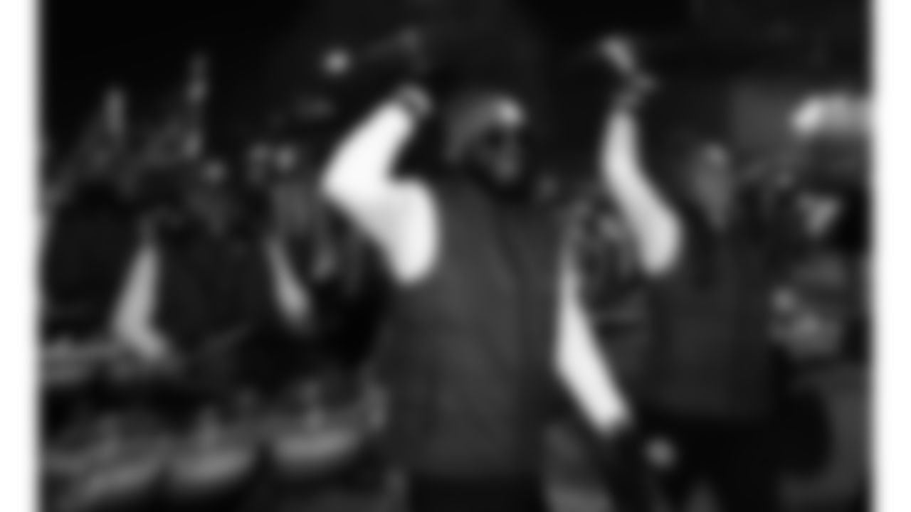 Chiefs Rumble at the pregame parade prior to a week 14 NFL Football game against the Houston Texans on Sunday, December 7, 2025 in Kansas City, MO.