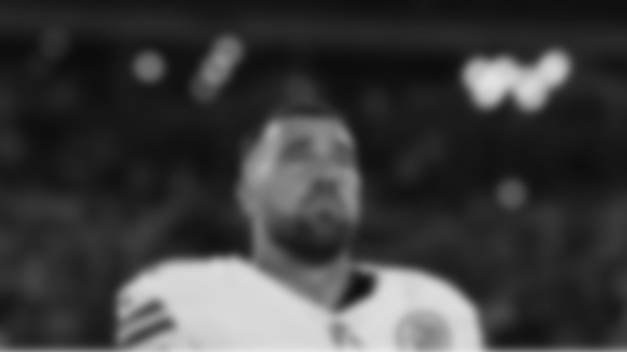 Kansas City Chiefs tight end Travis Kelce (87) prior to a week 5 NFL football game against the Jacksonville Jaguars, Monday, October 6, 2025, in Jacksonville, FL.