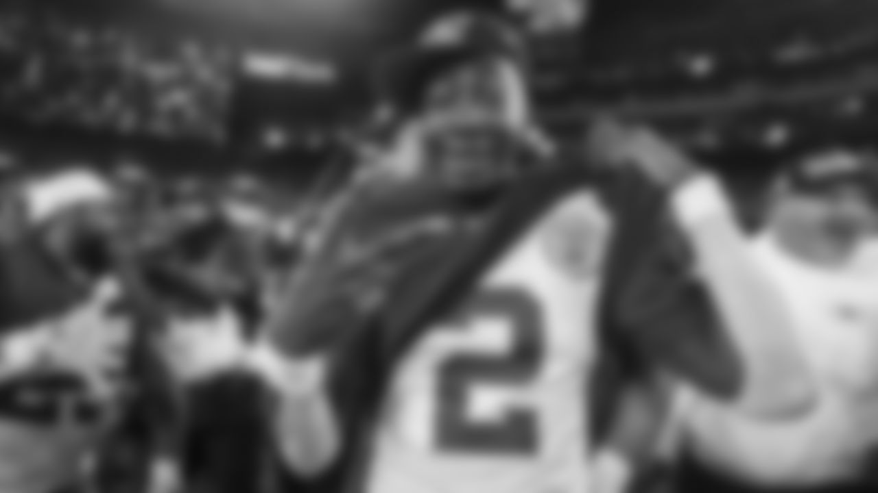 Kansas City Chiefs cornerback Joshua Williams (2) celebrates after the AFC Championship Game against the Baltimore Ravens on Sunday, January 28, 2024 in Baltimore.