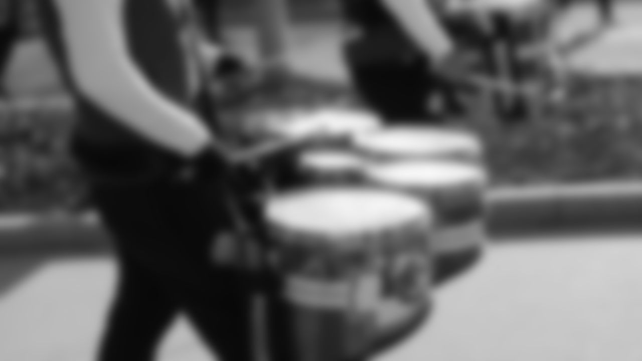 Chiefs Rumble performs prior to a week 15 NFL Football game against the Los Angeles Chargers on Sunday, December 14, 2025 in Kansas City, MO.