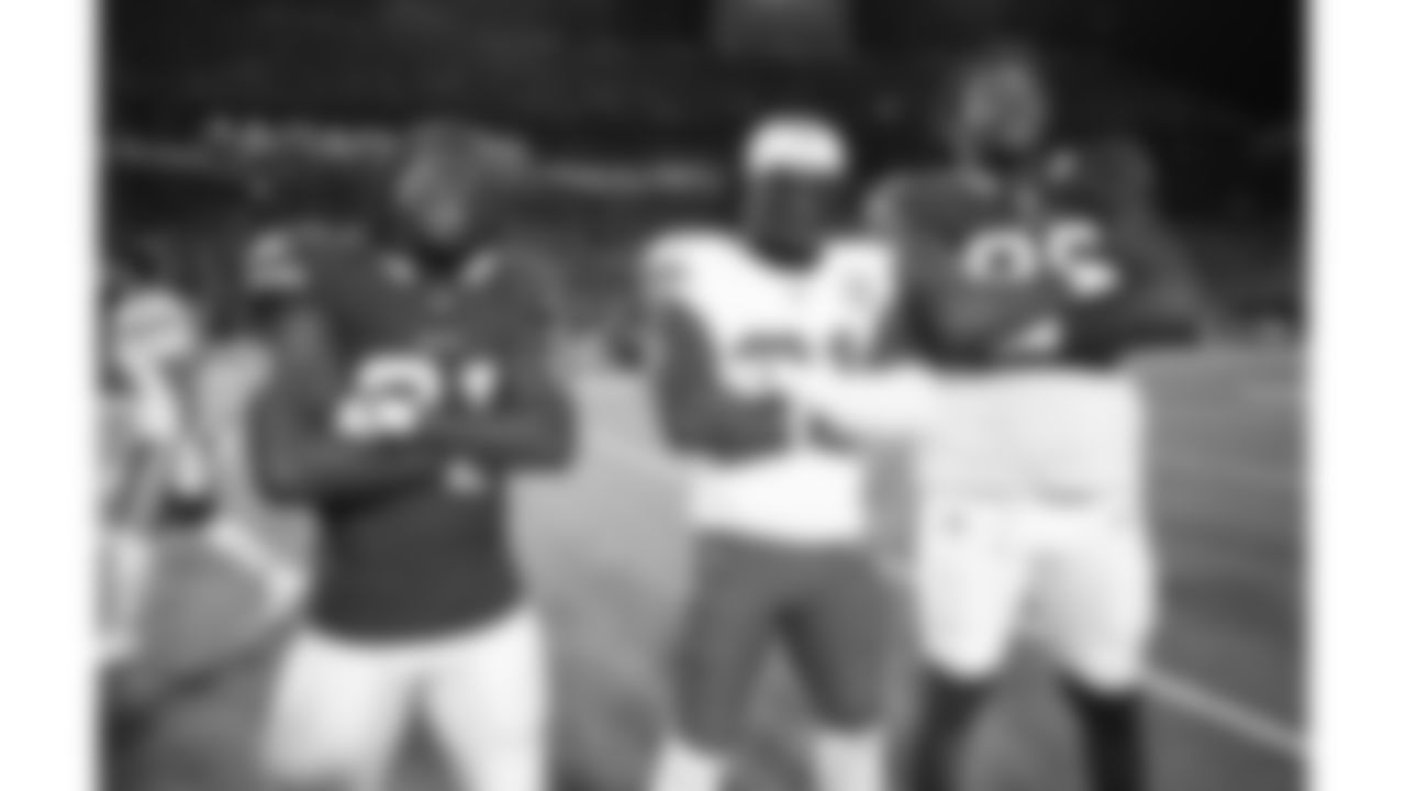 Kansas City Chiefs linebacker Jeffrey Bassa (31) and bills players after a week 9 NFL football game against the Buffalo Bills, Sunday, November 2, 2025 in Buffalo, NY