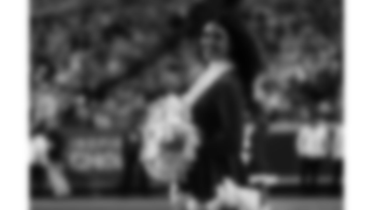 The Kansas City Chiefs Cheerleaders and Entertainment teams during a week 17 NFL Football game against the Denver Broncos on December 25, 2025 in Kansas City, MO.