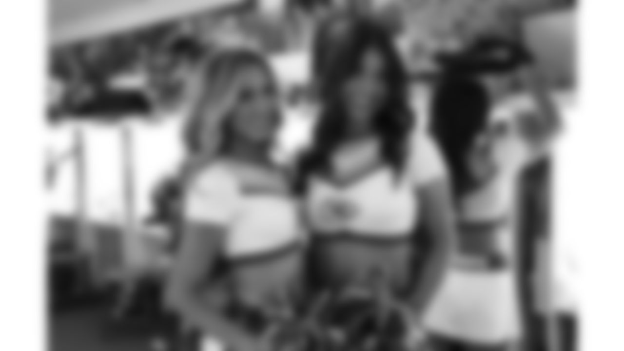 Kansas City Chiefs Cheerleaders prior to the week 6 NFL football game against the Detroit Lions, Sunday, October 12, 2025 in Kansas City, MO.