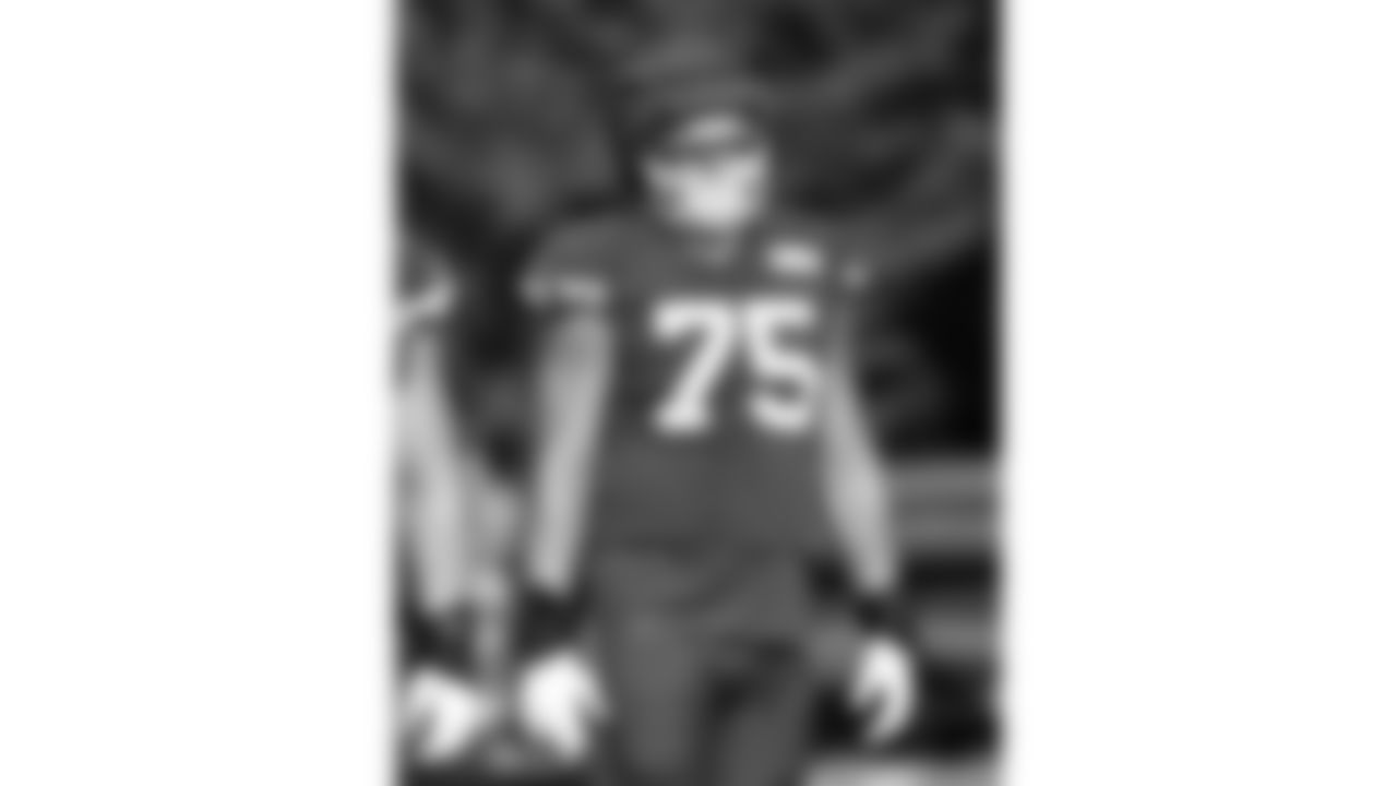 Kansas City Chiefs tackle Ethan Driskell (75) on the field during training camp on day 5 of practice Sunday, July 27, 2025.