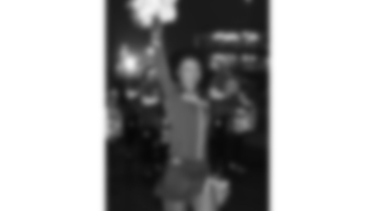 The Kansas City Chiefs Cheerleaders and Entertainment teams prior to a week 17 NFL Football game against the Denver Broncos on December 25, 2025 in Kansas City, MO.