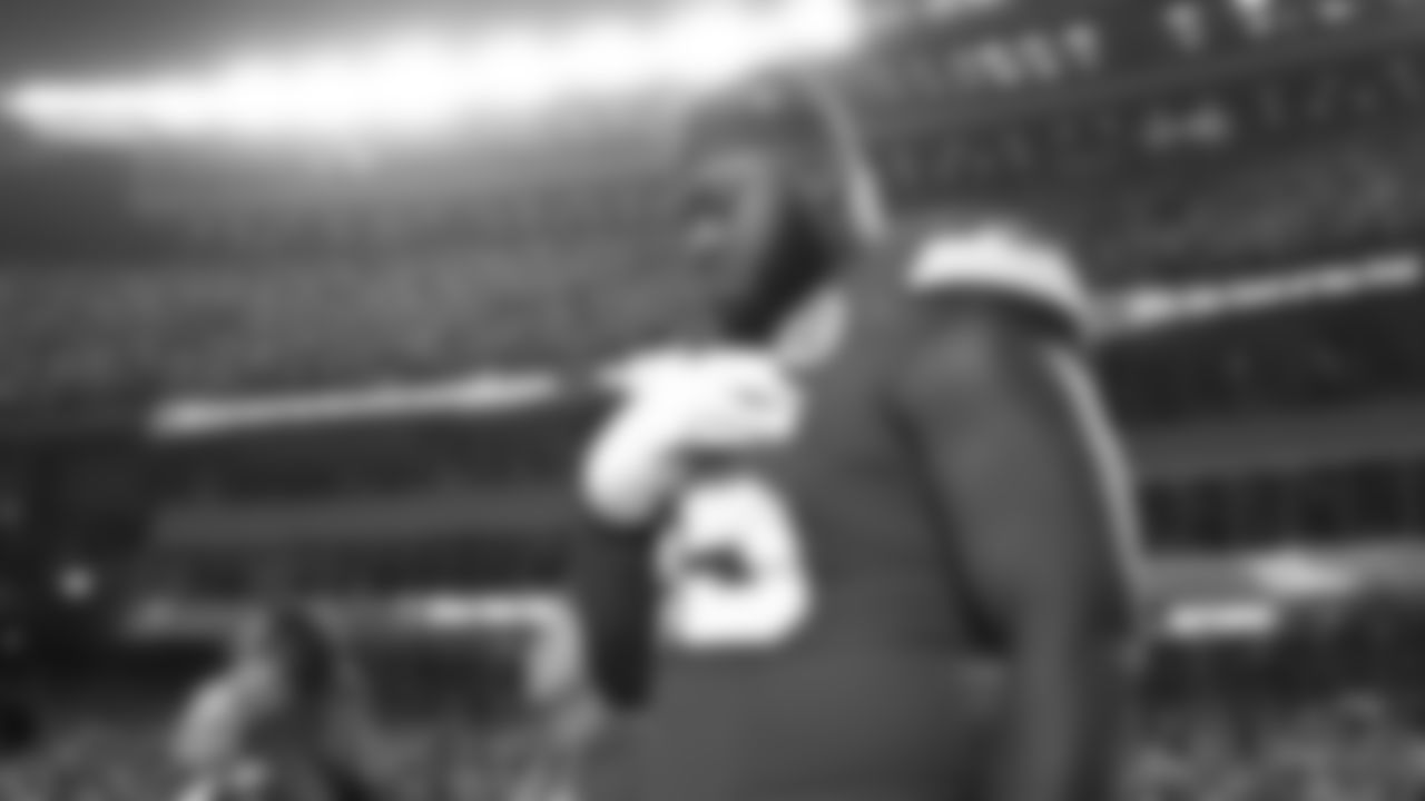 Kansas City Chiefs offensive lineman Trey Smith (65) during the National Anthem prior to an NFL week 17 matchup against the Denver Broncos, Thursday, December 25, 2025.