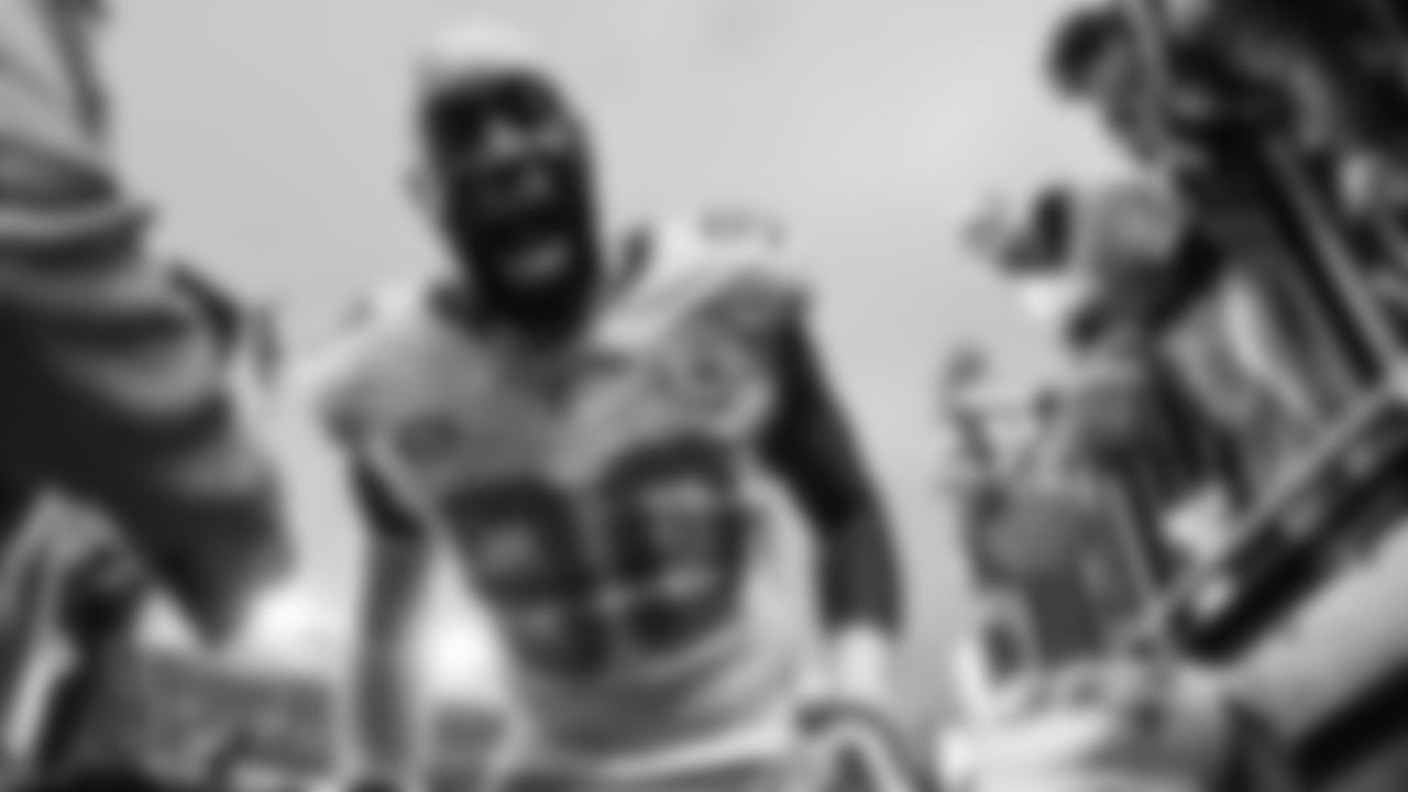 Kansas City Chiefs defensive end Charles Omenihu (90) after the NFL Week 15 matchup between the Kansas City Chiefs and the New England Patriots on December 17, 2023.