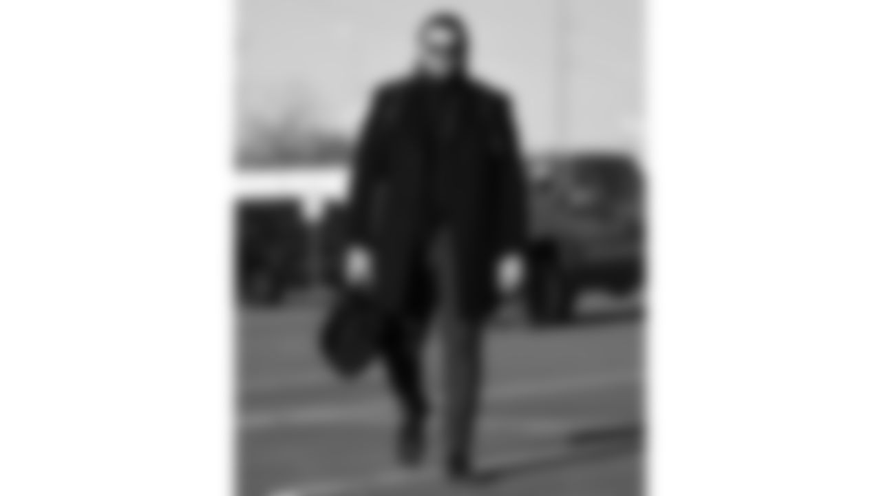 Kansas City Chiefs offensive lineman Hunter Nourzad (60) arrives prior to an NFL week 15 matchup against the Los Angeles Chargers, Sunday December 14, 2025.