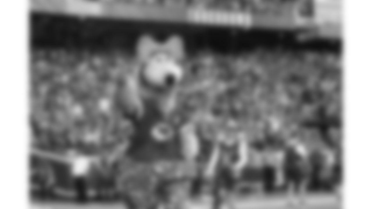 KC Wolf during the Kansas City Chiefs vs. Cincinnati Bengals preseason game at Arrowhead Stadium on August 10, 2019.