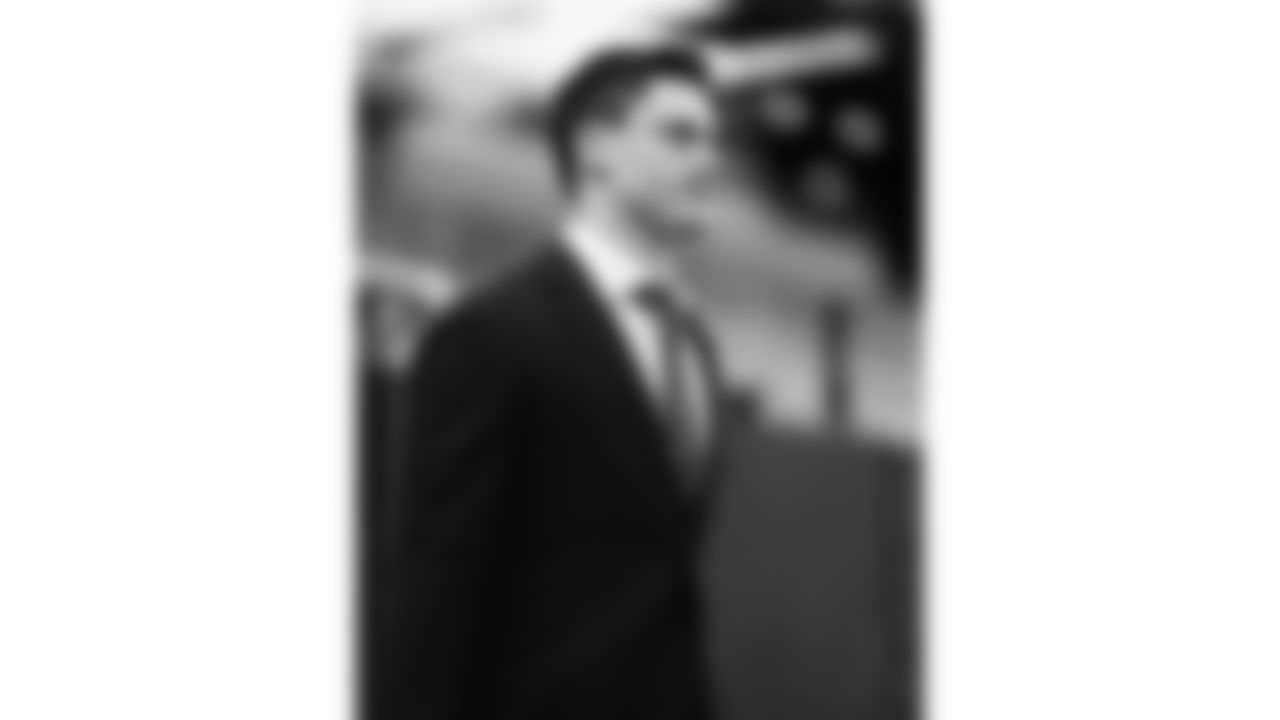 Kansas City Chiefs punter Matt Araiza (14) arrives at Allegiant Stadium for a week 18 NFL football game against the Las Vegas Raiders, Sunday, January 4, 2026 in Las Vegas, NV.