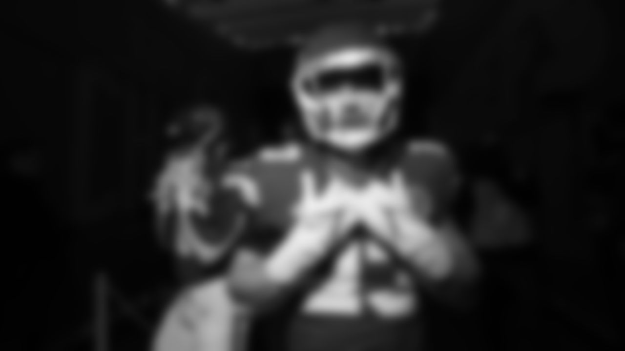 Kansas City Chiefs middle linebacker Drue Tranquill (23) prior to the NFL Week 16 matchup against the Las Vegas Raiders on December 25, 2023.