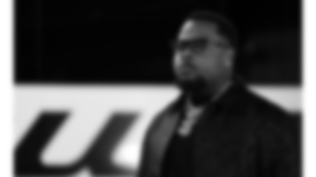 Kansas City Chiefs tackle Jawaan Taylor (74) arrives prior to a week 11 NFL Football game against the Denver Broncos on Sunday, November 16, 2025 in Denver, Colorado.