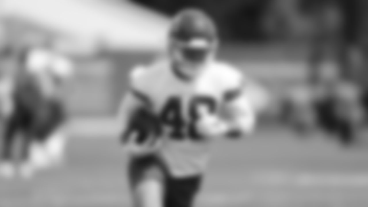 Kansas City Chiefs linebacker Cole Christiansen (48) at practice during day 1 of minicamp on Tuesday, June 11, 2024 in Kansas City, MO.