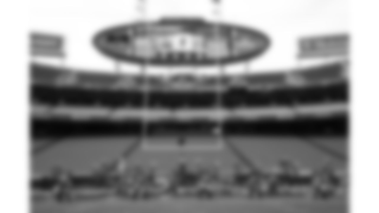 Kansas City Chiefs Cheerleaders practice on the field prior to a week 14 NFL Football game against the Houston Texans on Sunday, December 7, 2025 in Kansas City, MO.