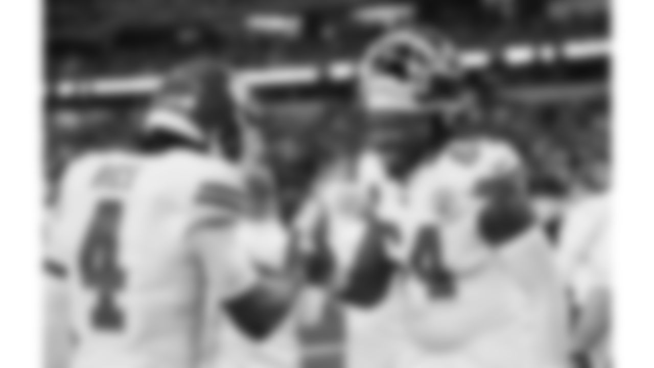 Kansas City Chiefs offensive tackle Wanya Morris (64) prior to a week 13 NFL football game against the Dallas Cowboys on Thursday, November 27, 2025 in Arlington, TX.