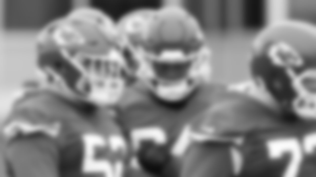Kansas City Chiefs offensive tackle Wanya Morris (64) during practice for the week 18 NFL football game against the Chargers, Thursday January 4, 2024.