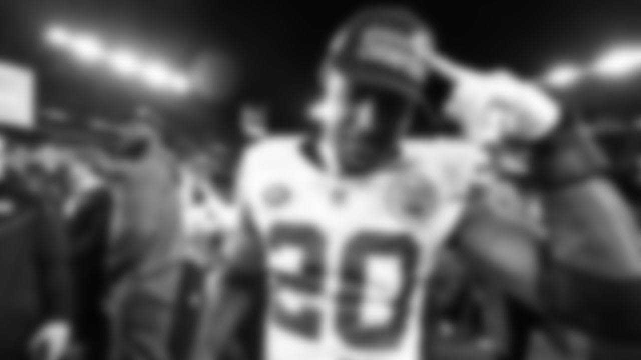 Kansas City Chiefs safety Justin Reid (20) celebrates after the AFC Championship Game against the Baltimore Ravens on Sunday, January 28, 2024 in Baltimore.