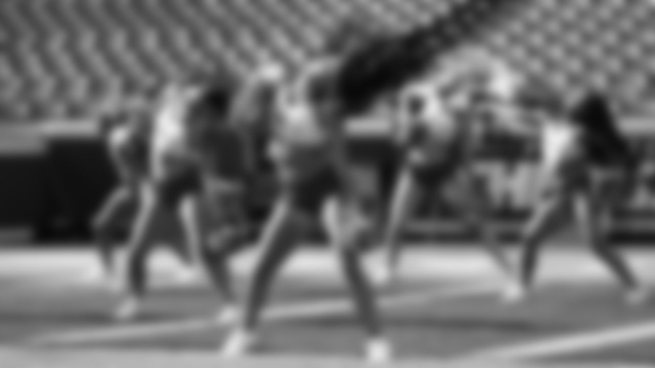 Kansas City Chiefs Cheerleaders prior to the week 6 NFL football game against the Detroit Lions, Sunday, October 12, 2025 in Kansas City, MO.