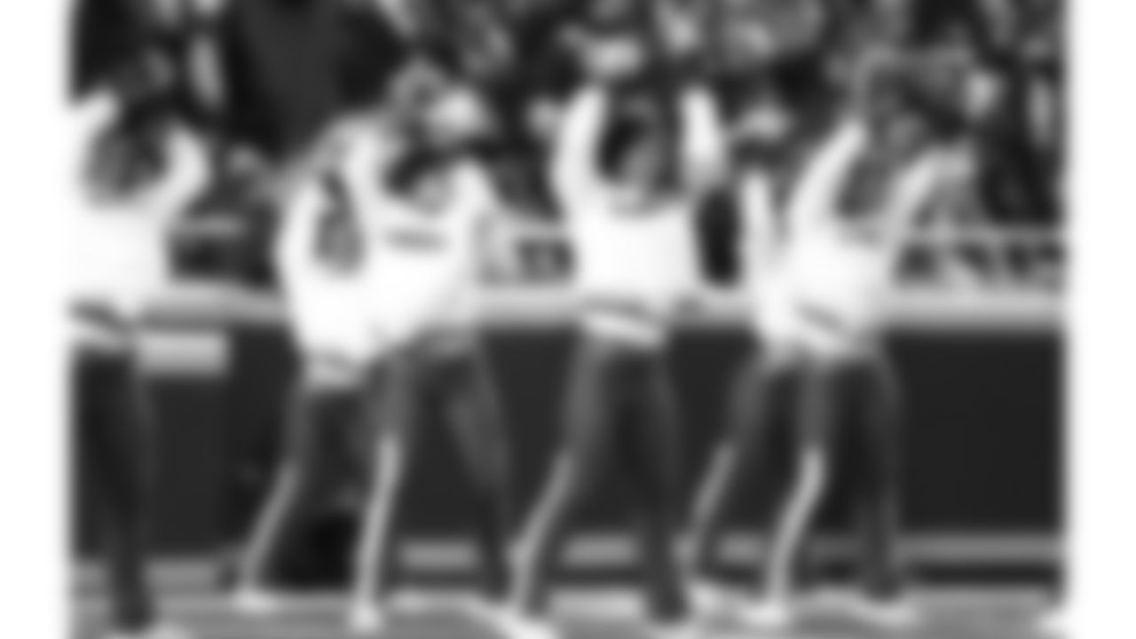 Kansas City Chiefs Cheerleaders perform during a week 14 NFL Football game against the Houston Texans on Sunday, December 7, 2025 in Kansas City, MO.